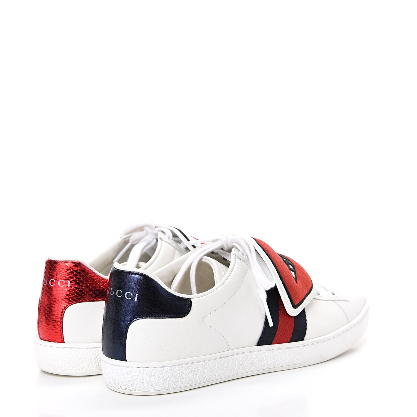 Calfskin Ayers Blind For Love Embroidered Womens Ace Sneakers 38 White