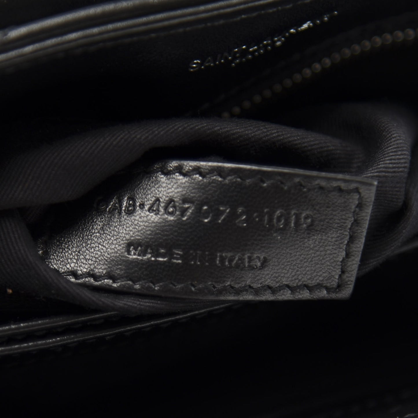 Calfskin Y Quilted Monogram Toy Loulou Crossbody Bag Black