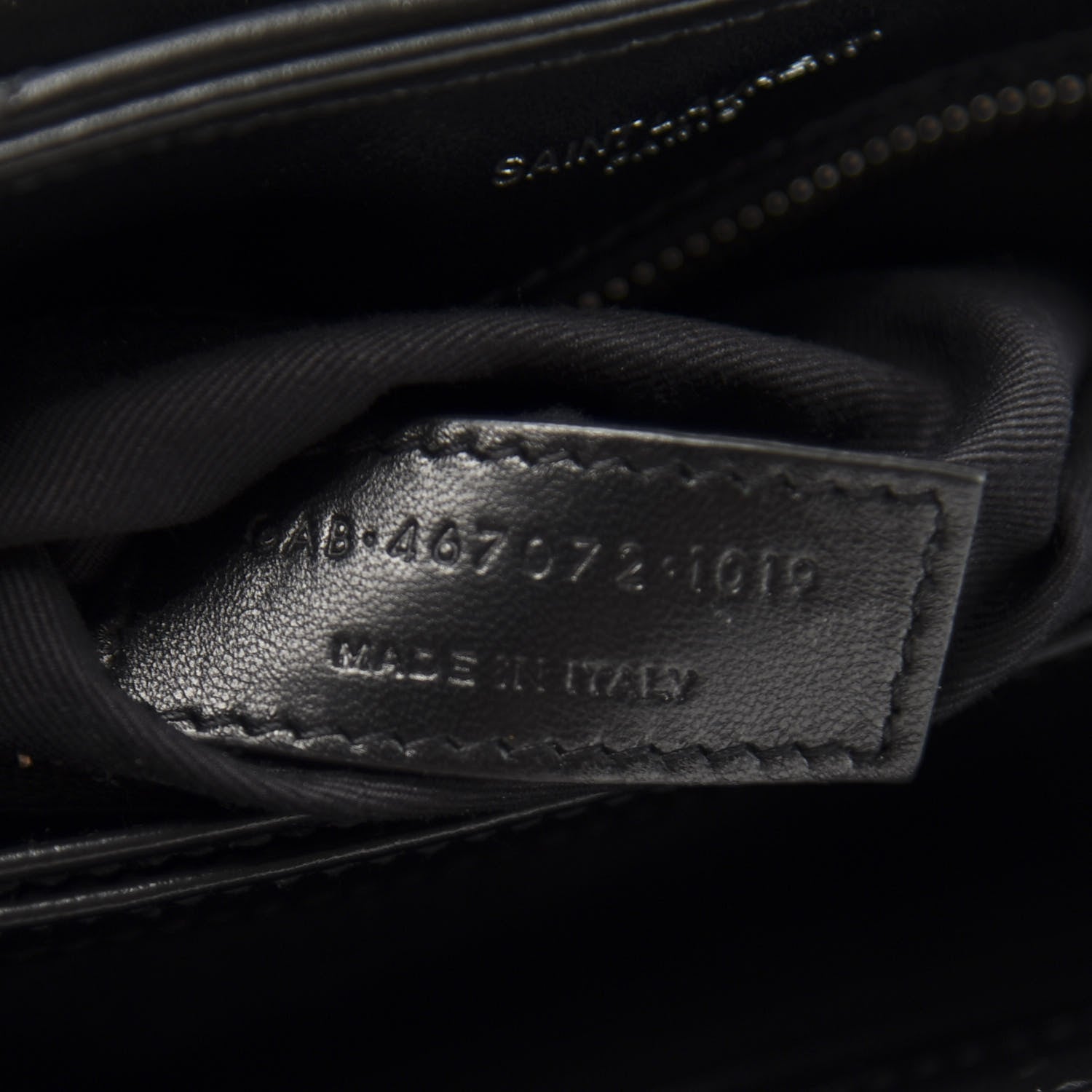 Saint Laurent Calfskin Y Quilted Monogram Toy Loulou Crossbody Bag Black 7 of 11
