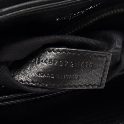 Saint Laurent Calfskin Y Quilted Monogram Toy Loulou Crossbody Bag Black 7 of 11