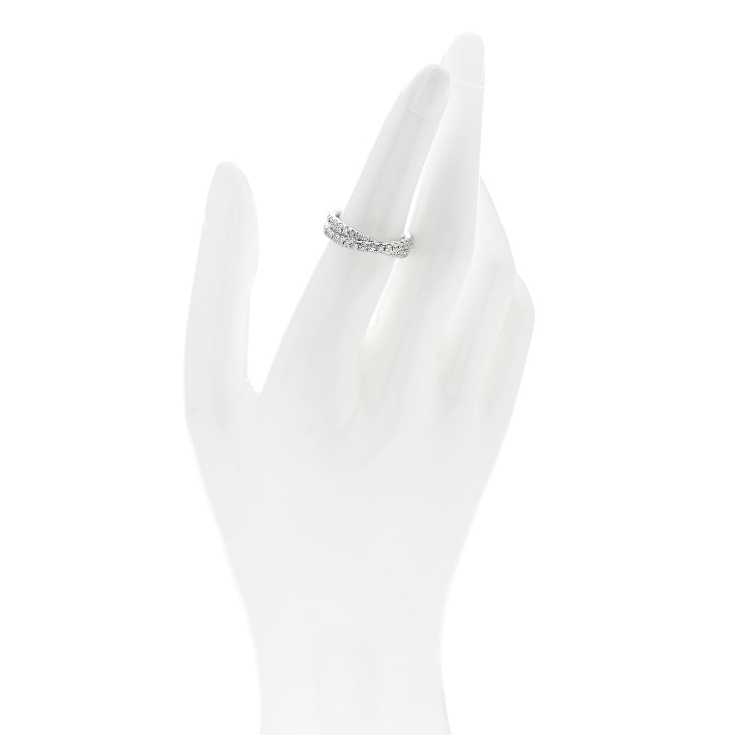Platinum Diamond Crossover Wedding Band Ring 52 6