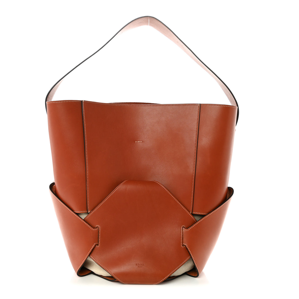 Celine Natural Calfskin Large Holdall Shoulder Bag Brick 1 of 11