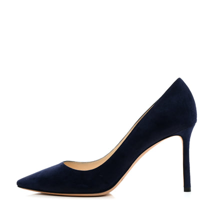 Jimmy Choo Suede Romy 100 Pumps 39 Dark Blue 1 of 7