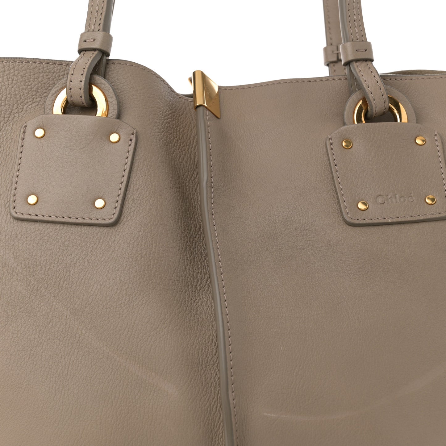 Smooth Calfskin Medium Vick Tote Motty Grey