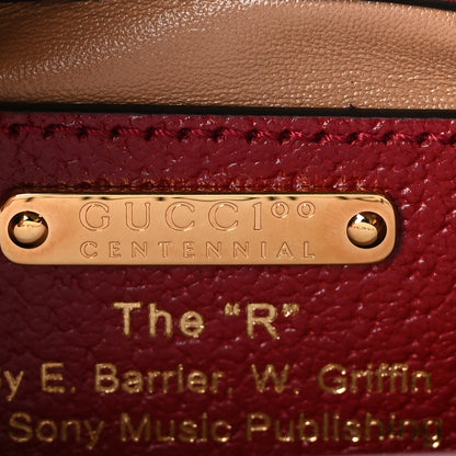 Gucci Canvas Calfskin 100 Centennial Music Small Jackie 1961 Hobo Ivory Red 6 of 9