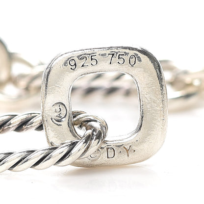 David Yurman Sterling Silver 18K Yellow Gold Cable Heart Charm Bracelet 4 of 4