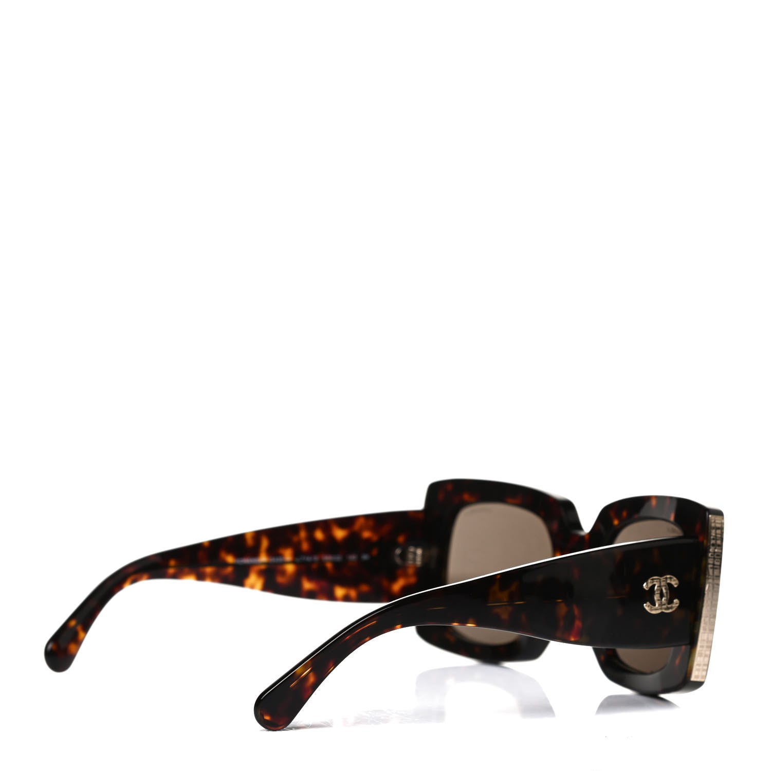Chanel Acetate Rectangle Sunglasses 5435 Tortoise 4 of 8