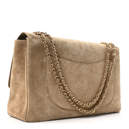 Chanel Suede Calfskin Souplissimo Maxi Flap Dark Beige 3 of 10