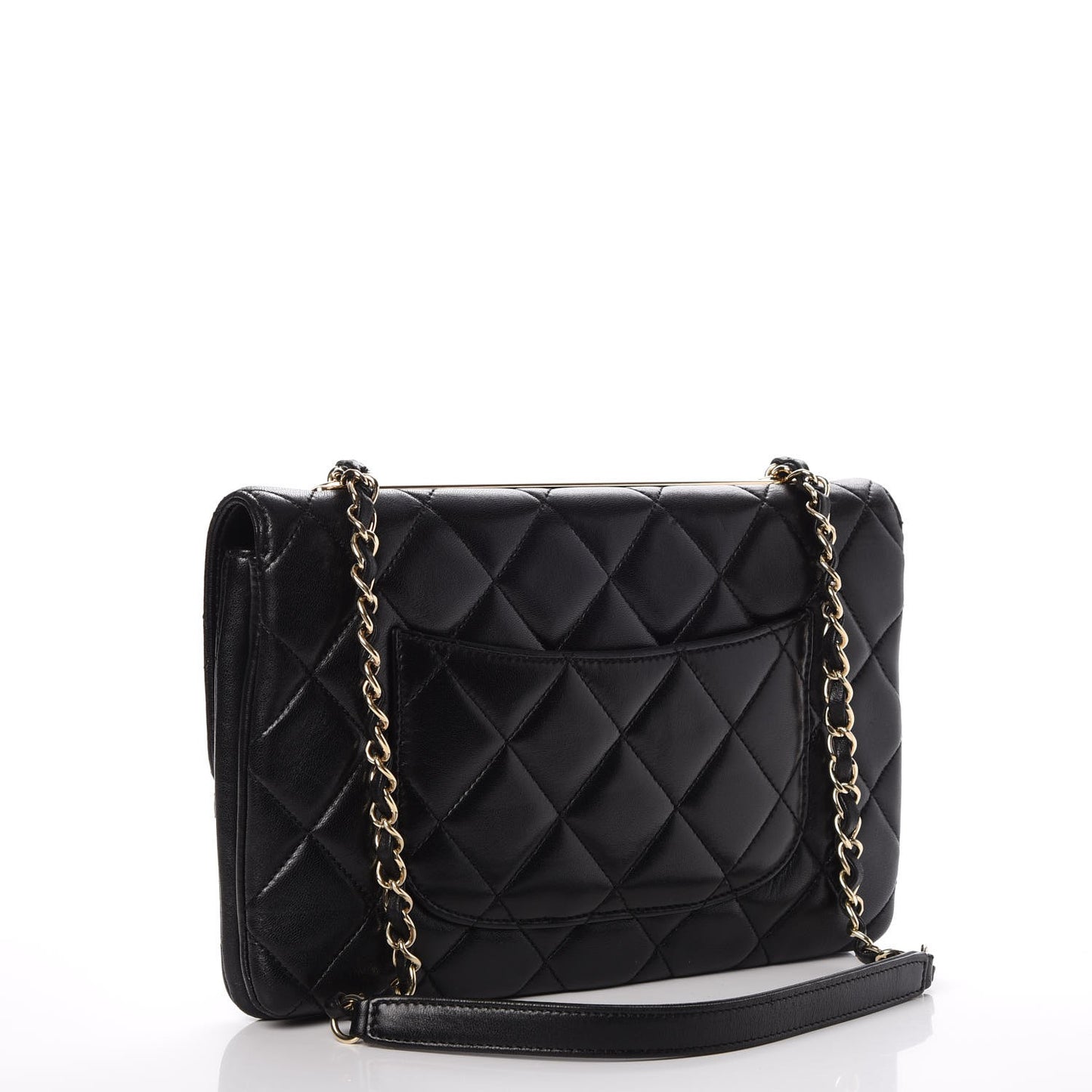 Lambskin Quilted Medium Trendy CC Flap Black