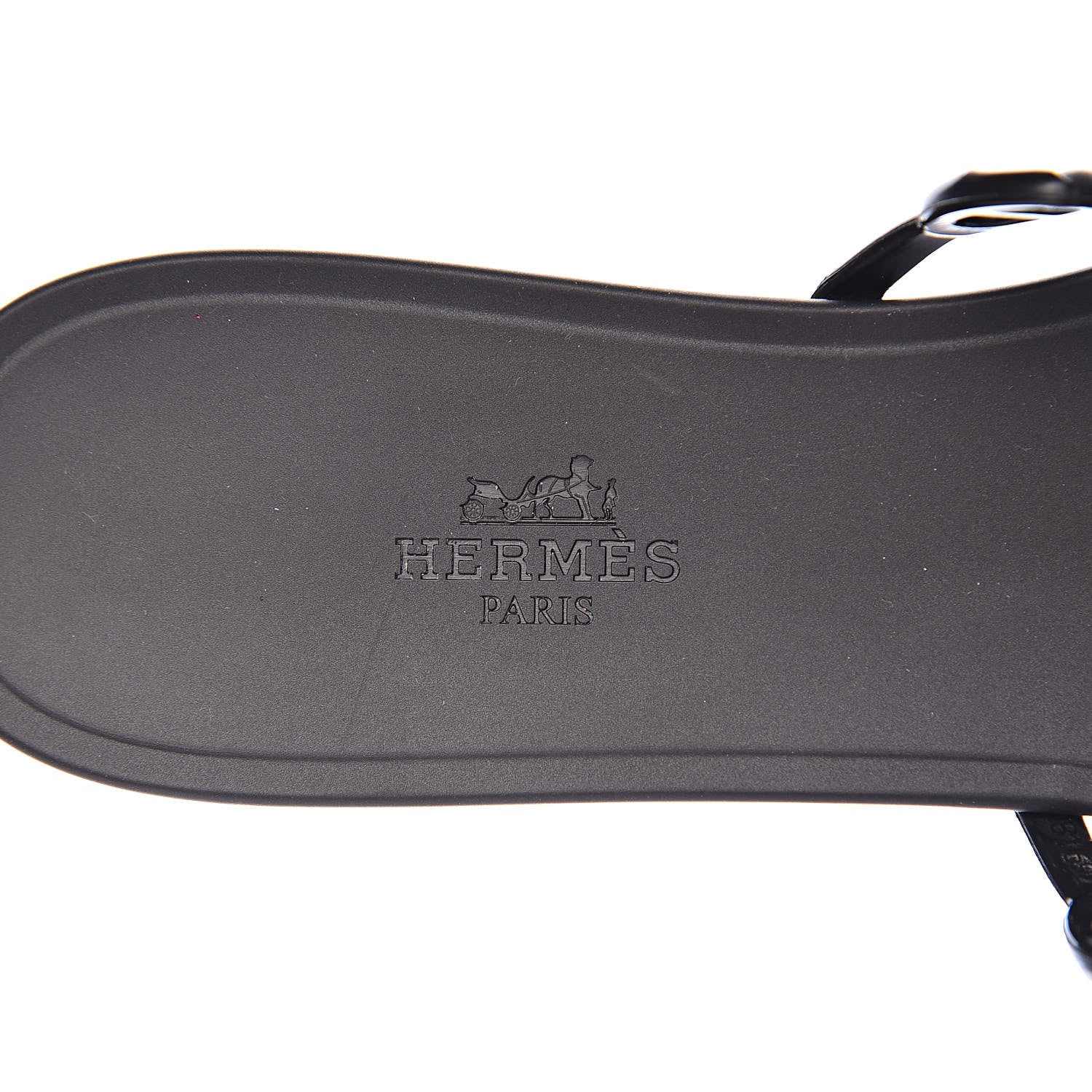 Hermes Rubber Chaine d'Ancre Rivage Sandals 40 Black 6 of 9