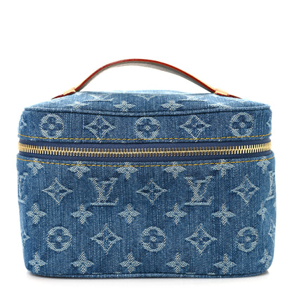 Louis Vuitton Monogram Denim Nice Mini Blue Blue 1 of 7