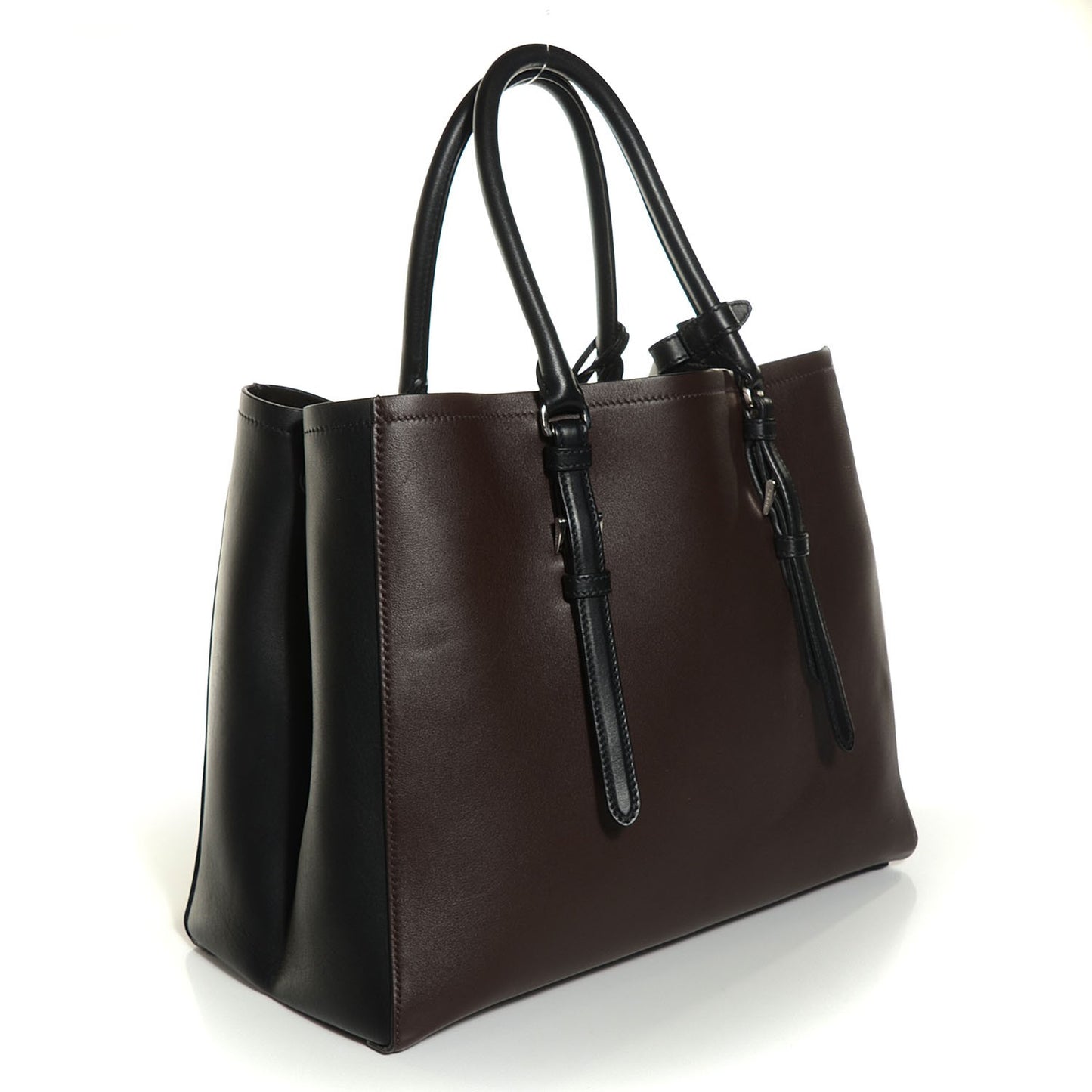 City Calf Double Bag Caffe Black