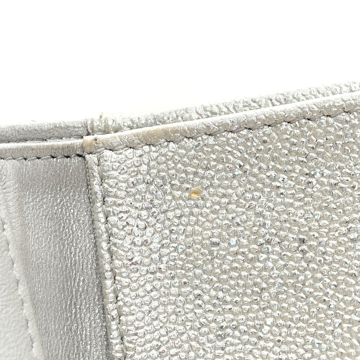 Chanel Caviar Quilted Double Flap Wallet Silver 8 of 8