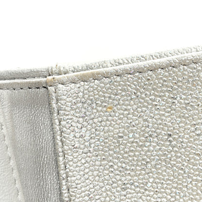 Chanel Caviar Quilted Double Flap Wallet Silver 8 of 8