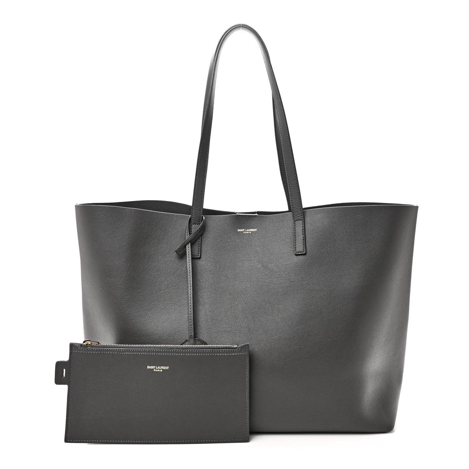 Saint Laurent Calfskin Large Shopping Tote Earth 3 of 10