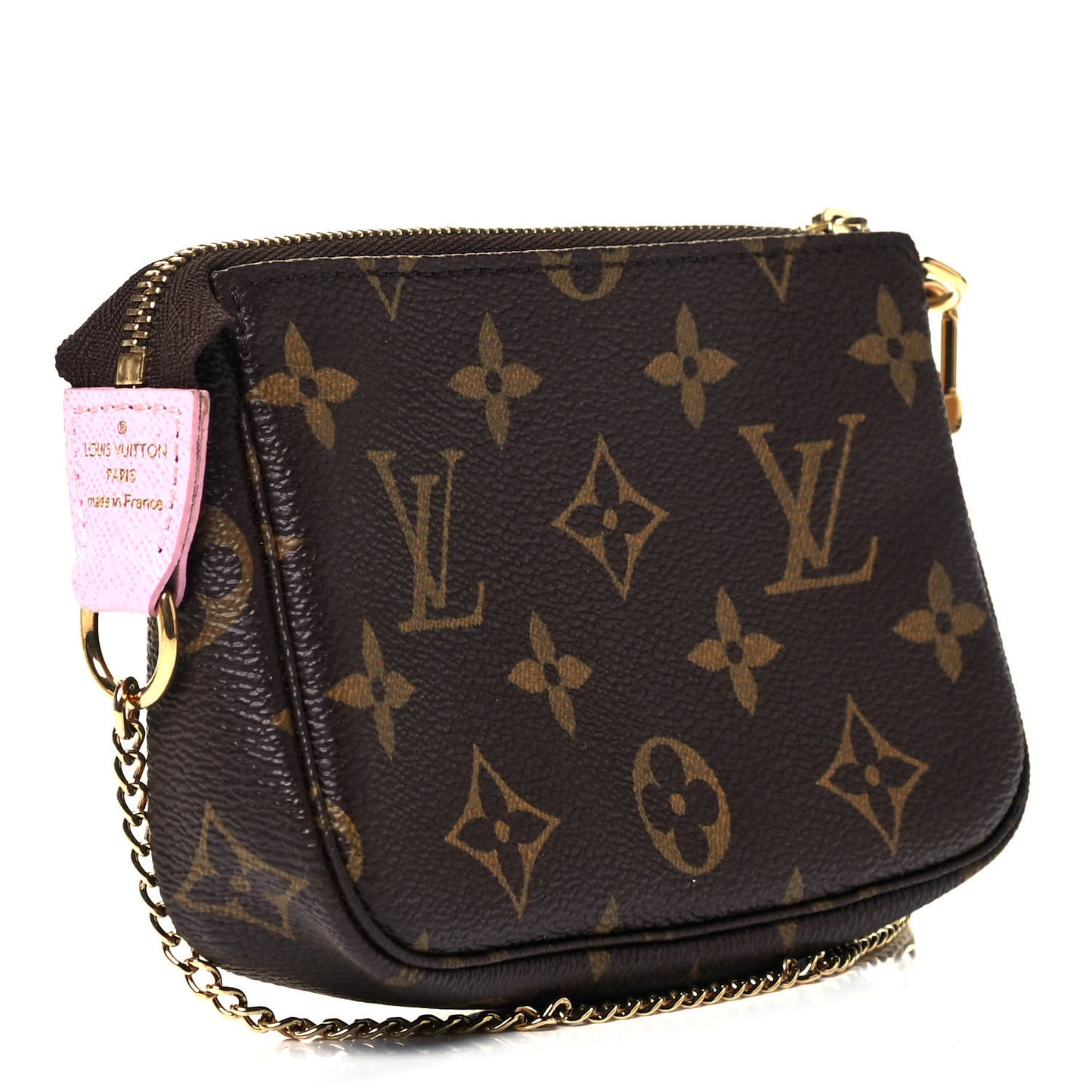 Monogram 2016 Christmas Animation Mini Pochette Accessories Rose Ballerine