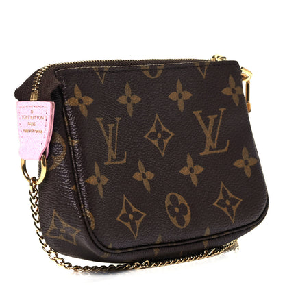 Louis Vuitton Monogram 2016 Christmas Animation Mini Pochette Accessories Rose Ballerine 3 of 9