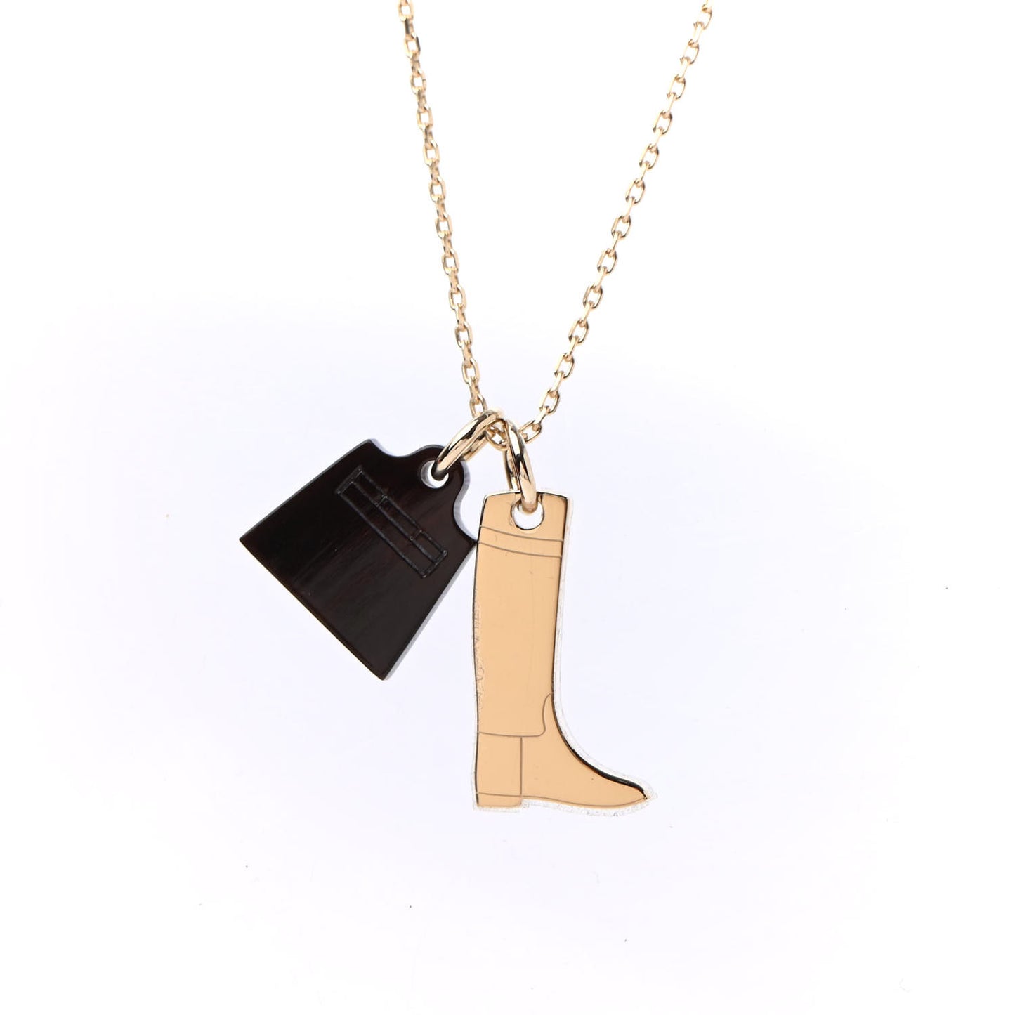Permabrass Buffalo Horn Amulette Maroquinier PM Pendant Necklace