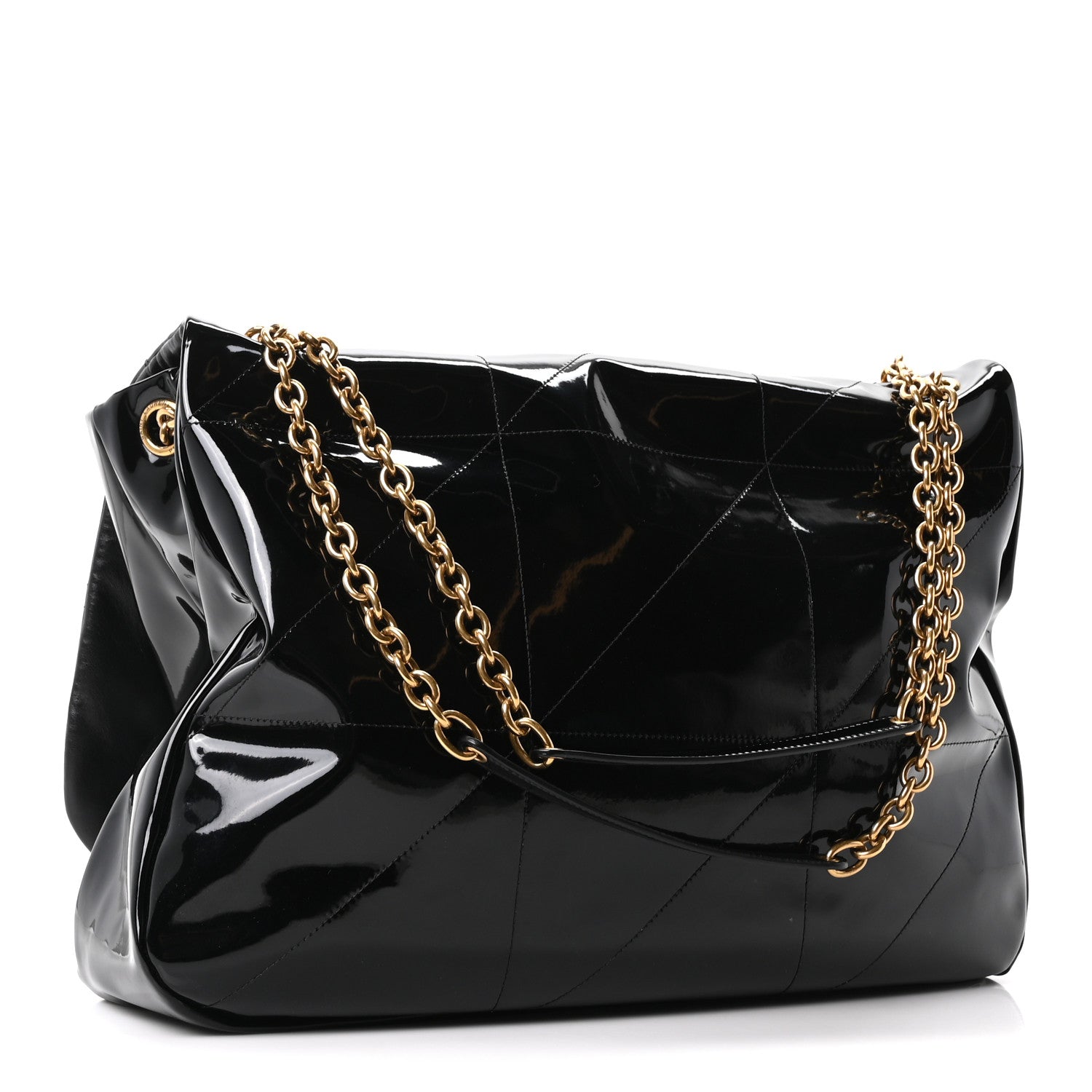 Saint Laurent Patent Matelasse Monogram Large Jamie 4.3 Black 3 of 10