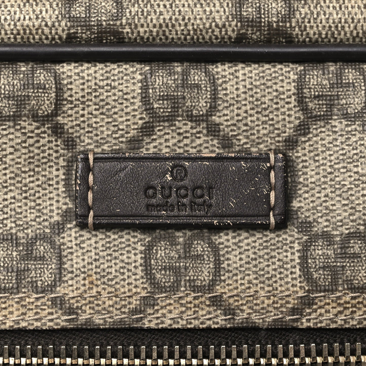 GG Plus Monogram Selleria Calfskin Medium Messenger Bag Beige Ebony Cocoa Dark Chocolate
