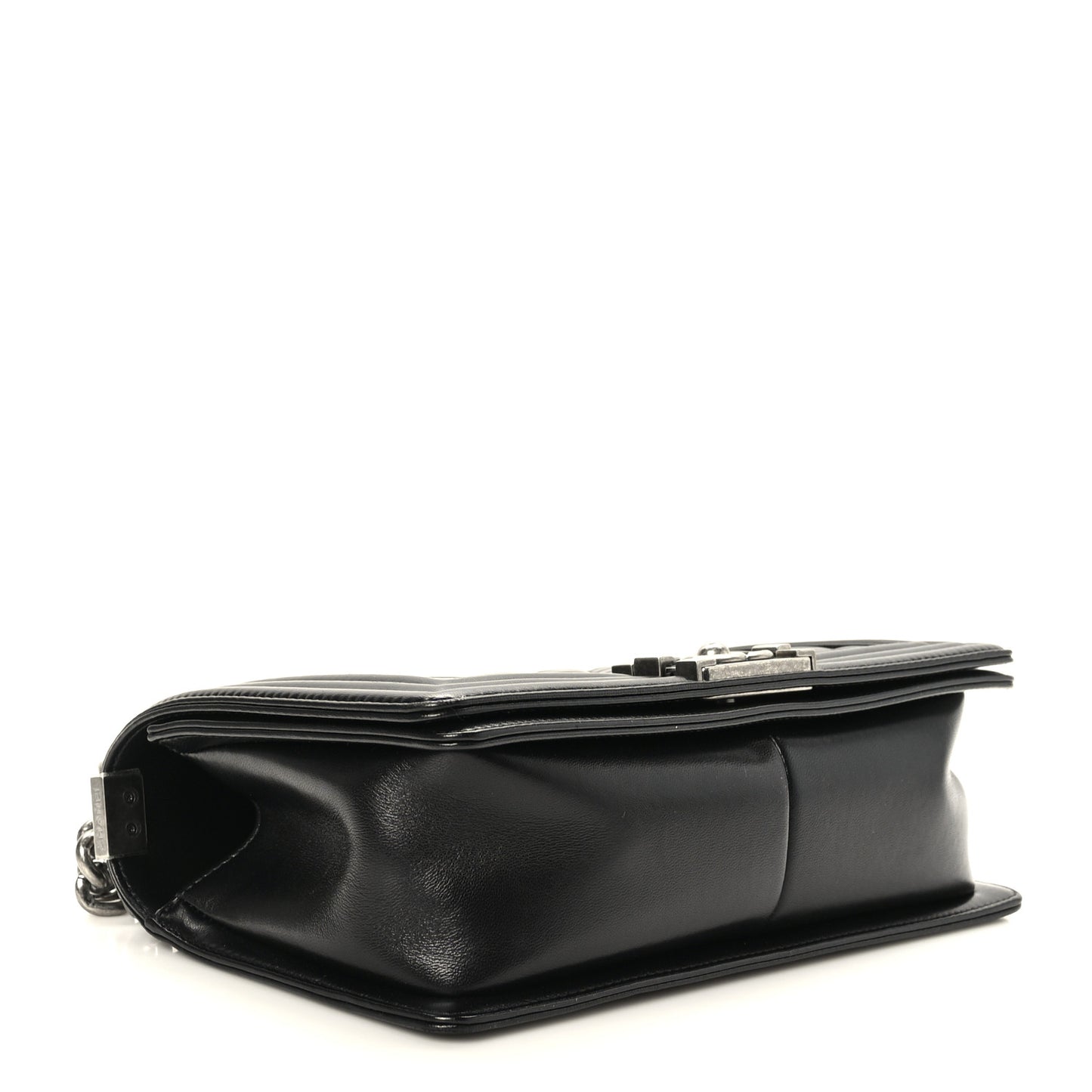 Lambskin Quilted Medium Boy Flap Black