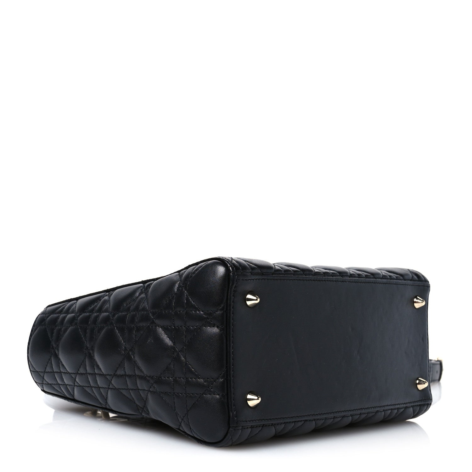 Christian Dior Lambskin Cannage Medium Lady Dior Black 4 of 10