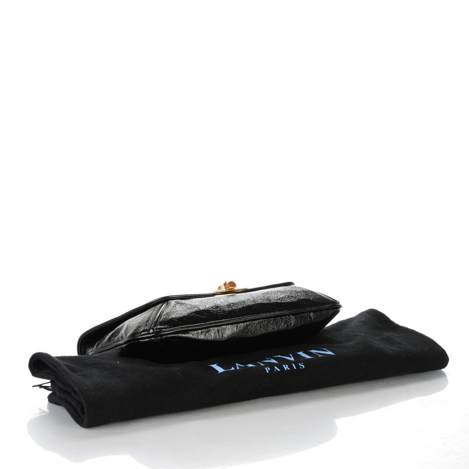 Lanvin Patent Chain Shoulder Bag Black 4 of 7