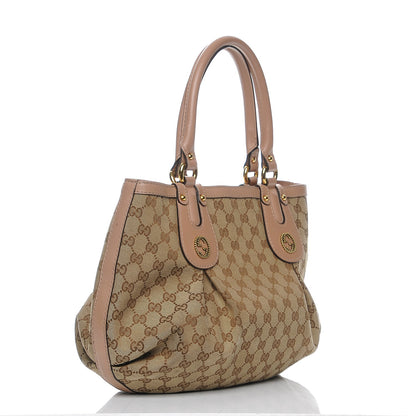 Gucci Monogram Medium Scarlett Studded Tote Pink 3 of 9