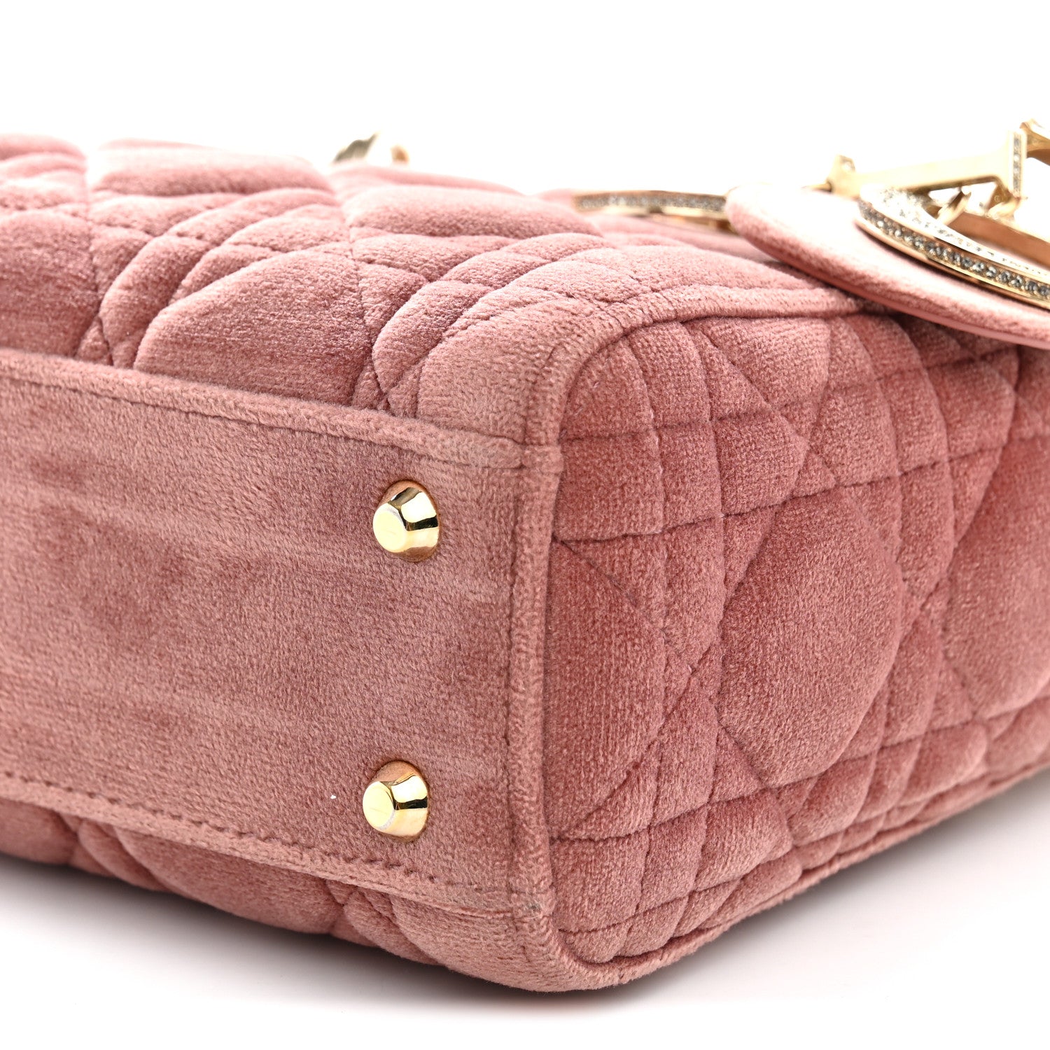 Christian Dior Velvet Mini Lady Dior Pink 10 of 10
