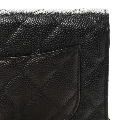 Chanel Caviar Quilted Wallet On Chain WOC Black 10 of 13