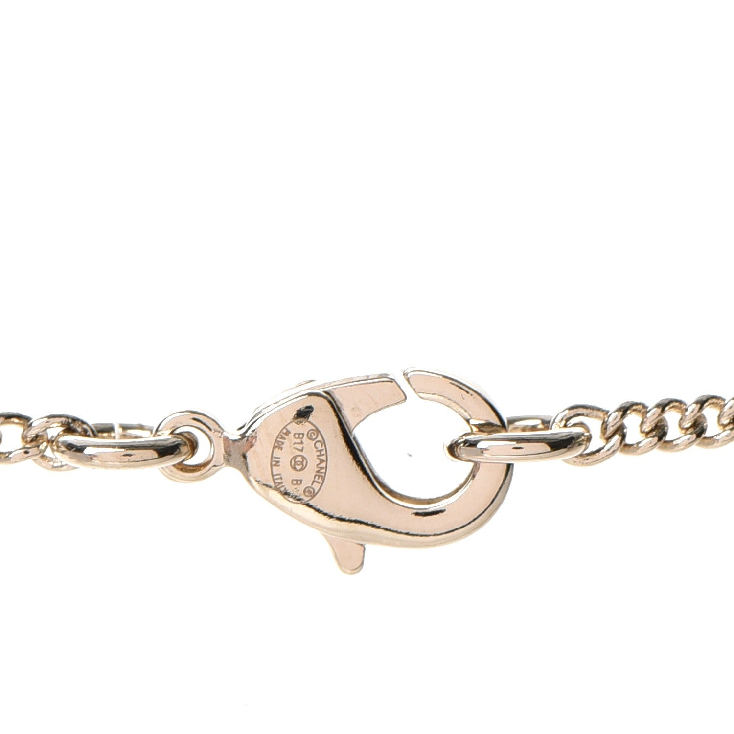 Chanel Crystal CC Medallion Necklace Light Gold 5 of 7