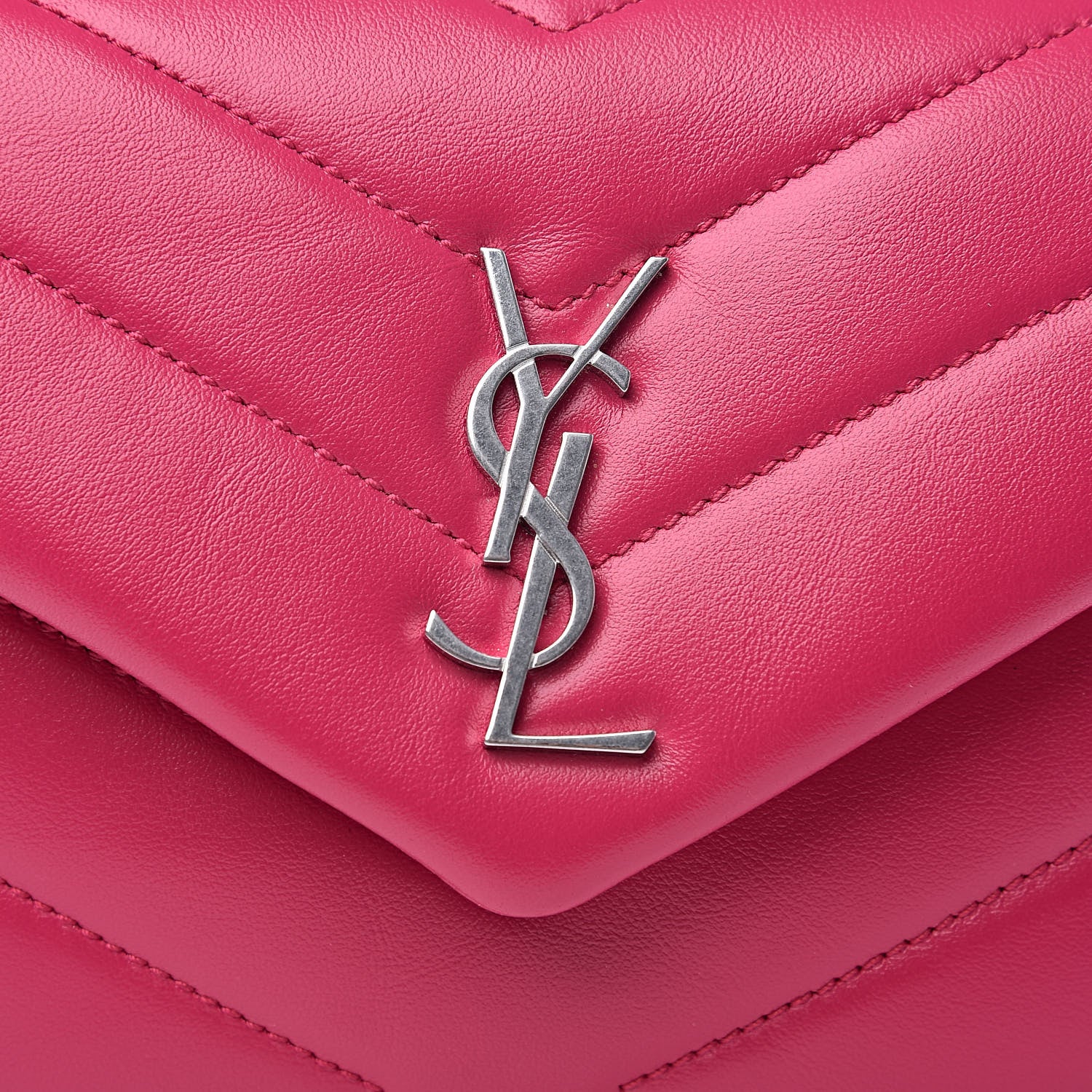 Saint Laurent Calfskin Y Quilted Monogram Toy Loulou Crossbody Bag Freesia 10 of 10