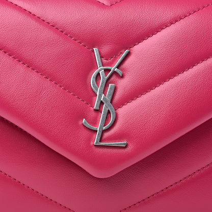 Saint Laurent Calfskin Y Quilted Monogram Toy Loulou Crossbody Bag Freesia 10 of 10
