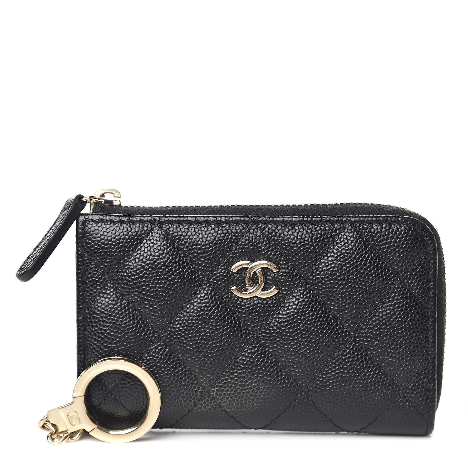 Chanel Caviar Quilted Key Holder Case Black 1 of 7