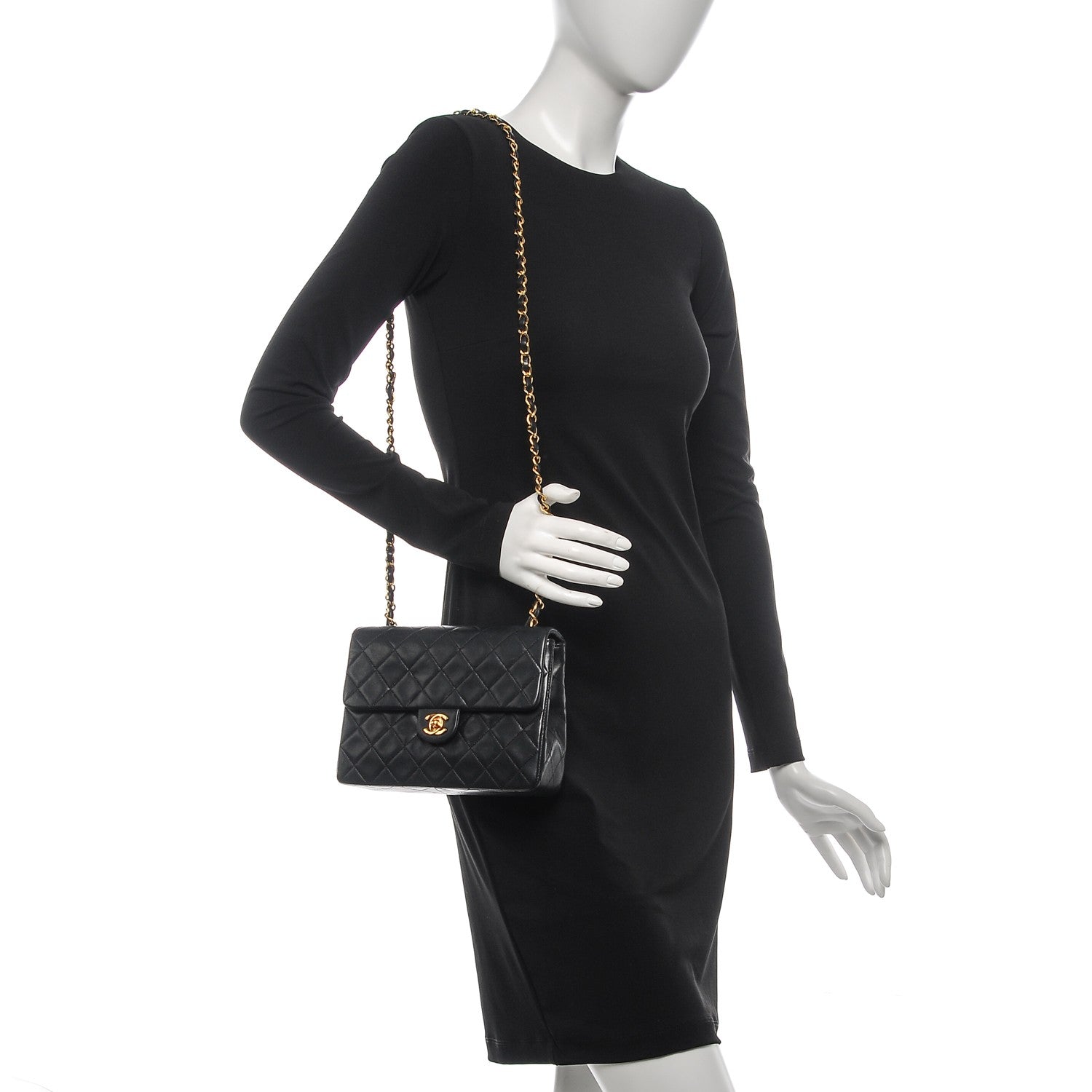 Chanel Lambskin Quilted Small Flap Black 2 of 8