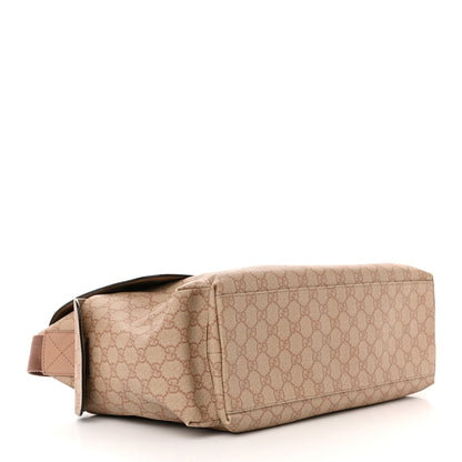 Gucci GG Supreme Monogram Messenger Diaper Bag Beige 5 of 13