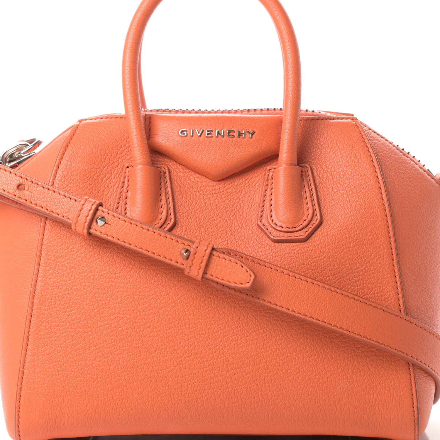 Givenchy Sugar Goatskin Mini Antigona Orange 8 of 12