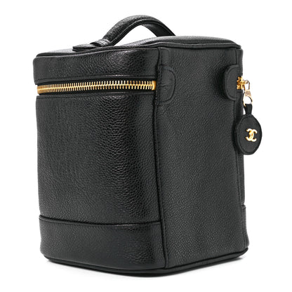 Chanel Caviar Cosmetic Vanity Bag Black 2 of 10