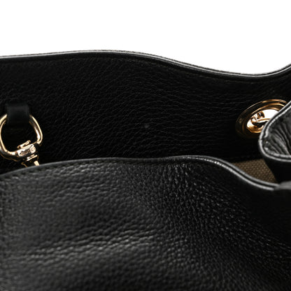 Gucci Pebbled Calfskin Medium Soho Chain Shoulder Bag Black 12 of 14