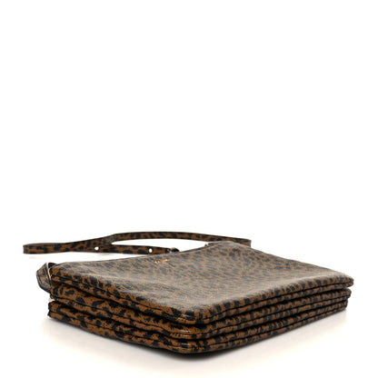 Celine Goatskin Leopard Printed Small Trio Crossbody Bag Brown Black 4 of 12