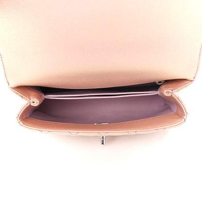 Chanel Iridescent Caviar Quilted Mini Coco Handle Flap Pink 5 of 11
