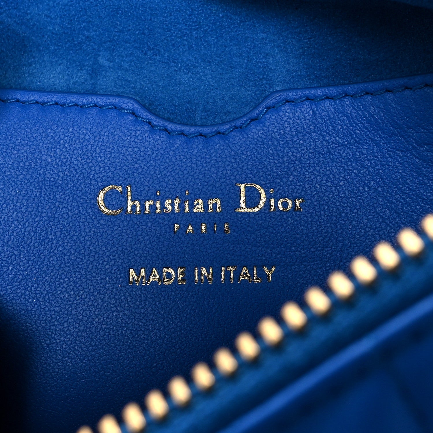 Christian Dior Lambskin Cannage Small Dior Vibe Hobo Bag Fluorescent Blue 8 of 10