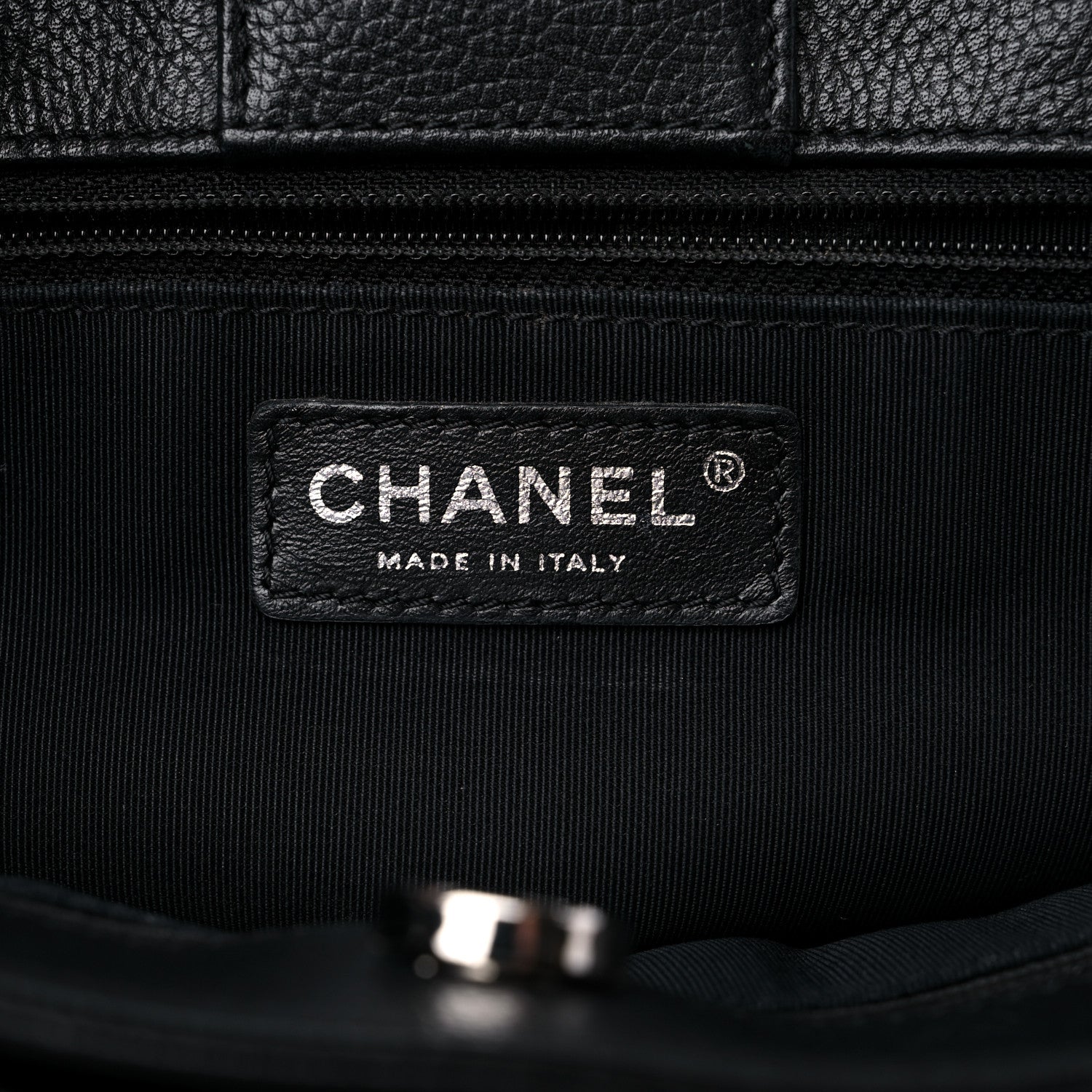 Chanel Calfskin Cerf Executive Shopper Tote Black 7 of 24