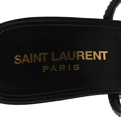 Saint Laurent Crepe Satin Strass Opyum 110 Sandals 38 Black 8 of 8
