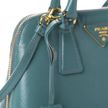 Prada Saffiano Vernice Small Promenade Tote Turchese 11 of 16