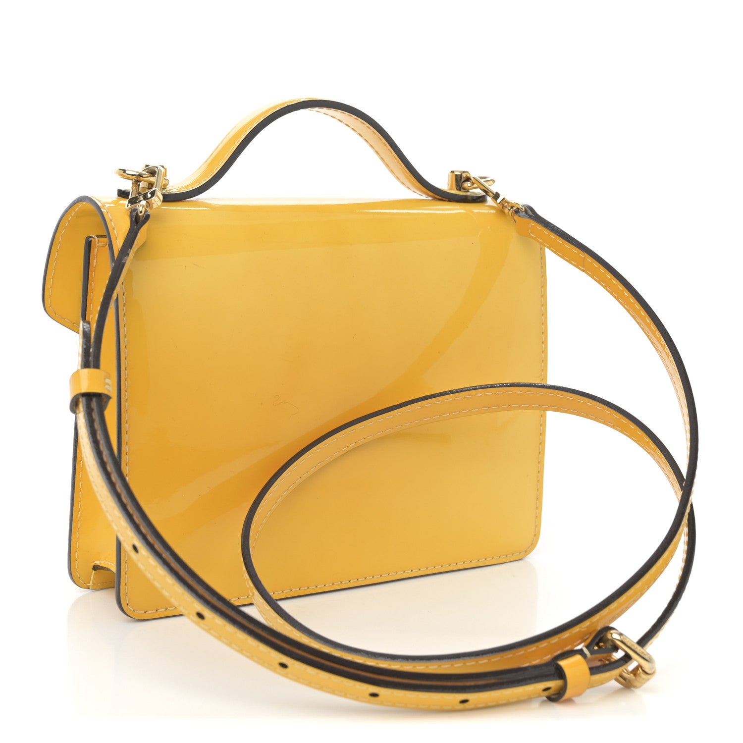 Louis Vuitton Vernis Monceau BB Citrine 3 of 13