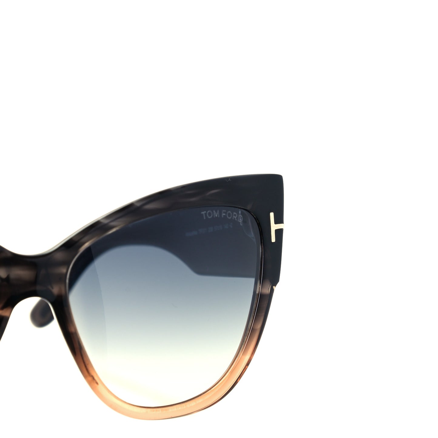 Acetate Anoushka Cat Eye Sunglasses TF371 Melange Grey Peach