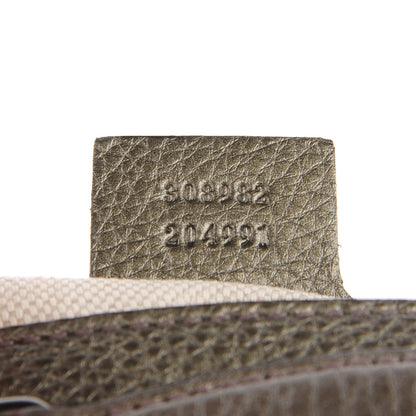 Gucci Metallic Pebbled Calfskin Medium Soho Chain Shoulder Bag Sasso 7 of 7