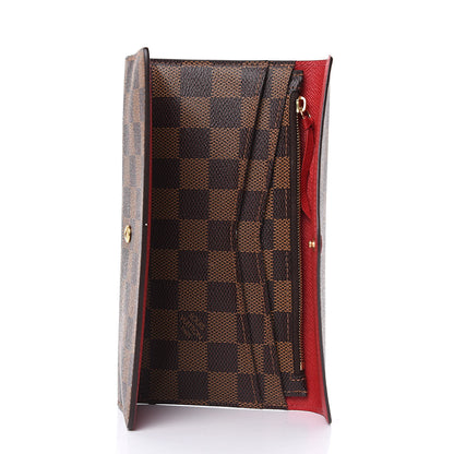 Louis Vuitton Damier Ebene Josephine Wallet Red 5 of 11