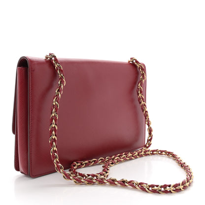 Salvatore Ferragamo Hammered Calfskin Vara Bow Chain Crossbody Red 3 of 11